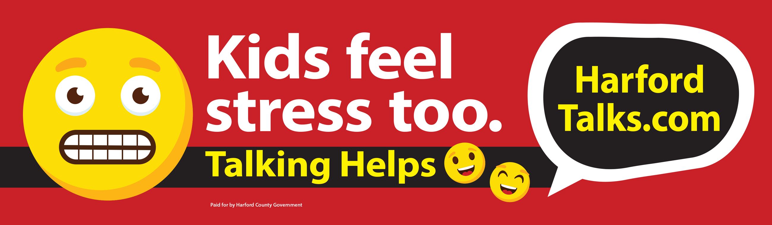 Stressed billboard link to "your child and stress" web page
