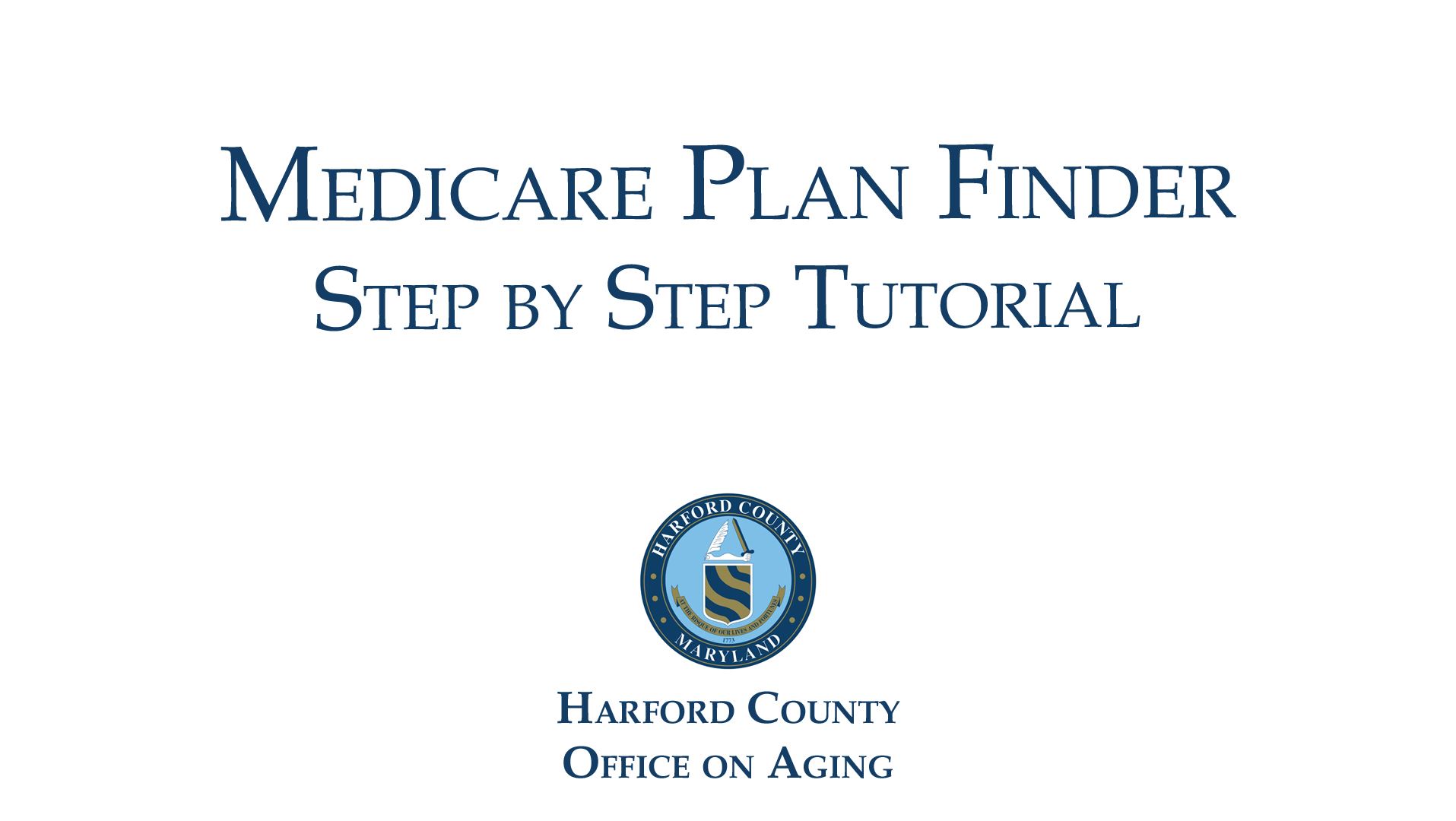 Medicare Plan Finder video Tutorial video link