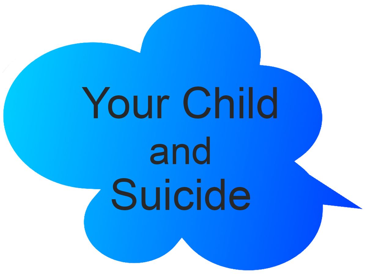 Your Child and Suicide speech bubble button