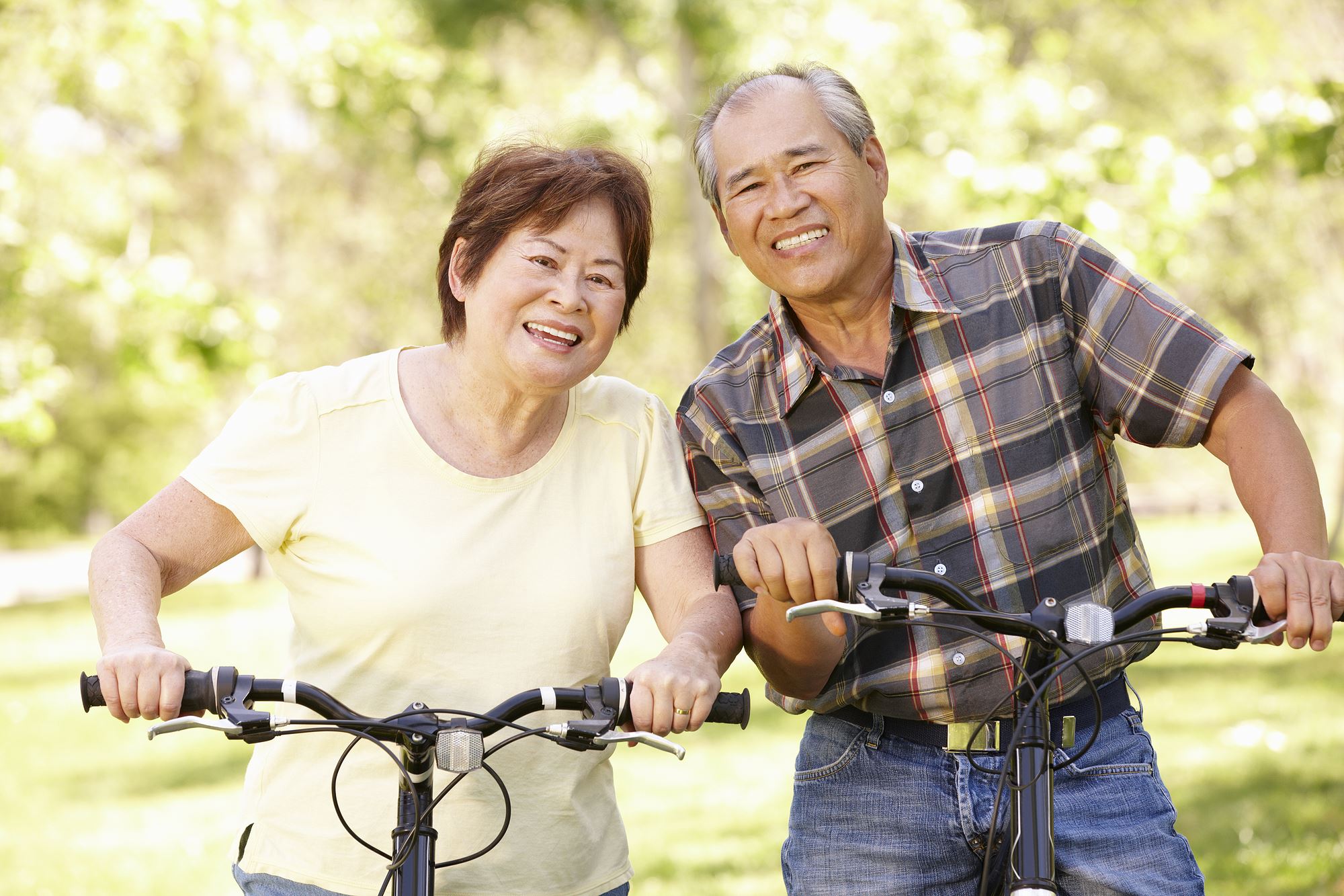 Senior Couple on Bikes