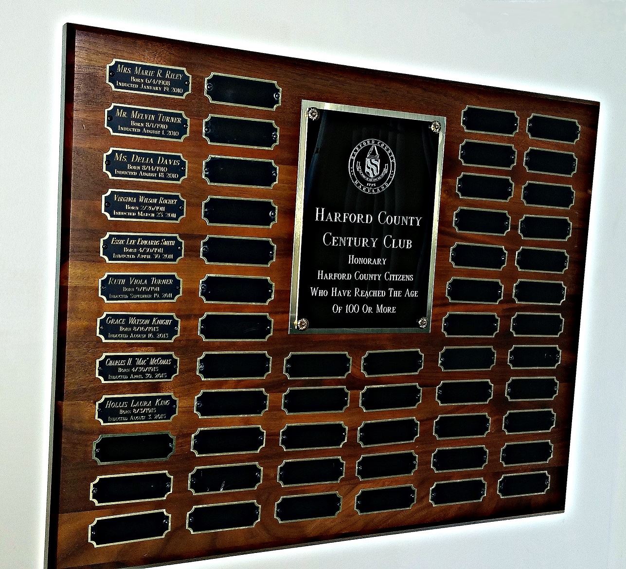 Century Club plaque 2