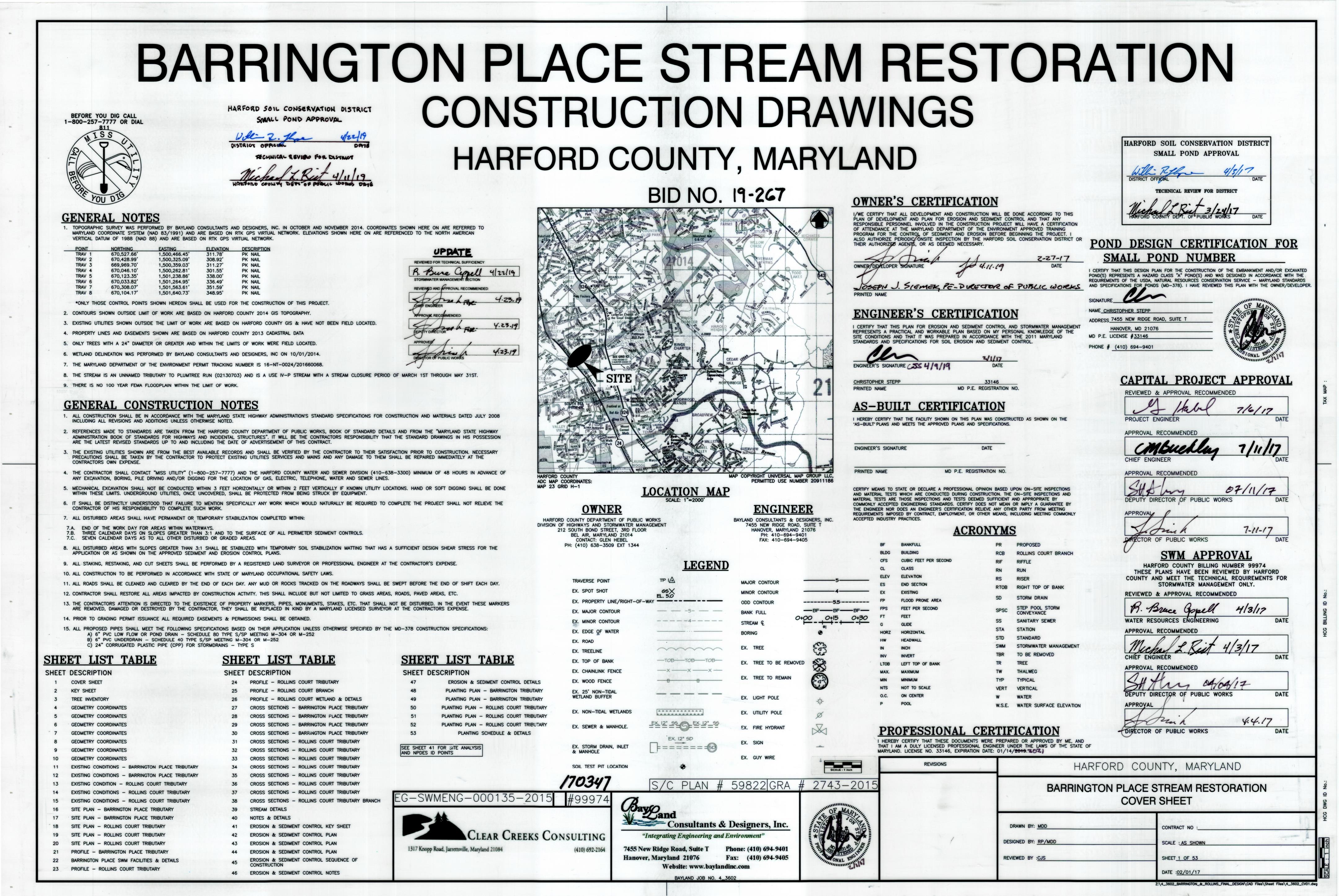Barrington Plan Title Sheet Opens in new window