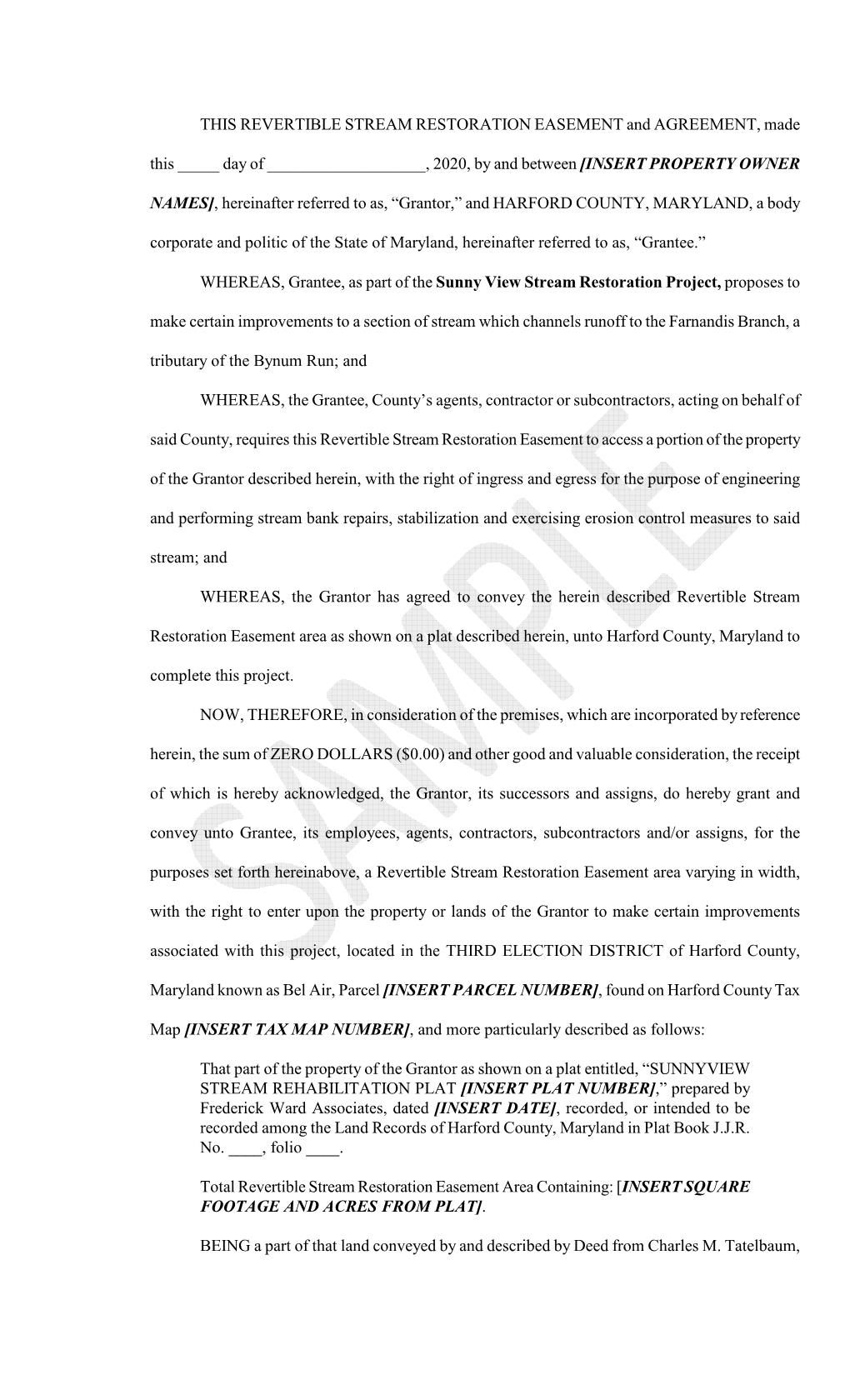 Revertible Easesment - Example image for webpage Opens in new window