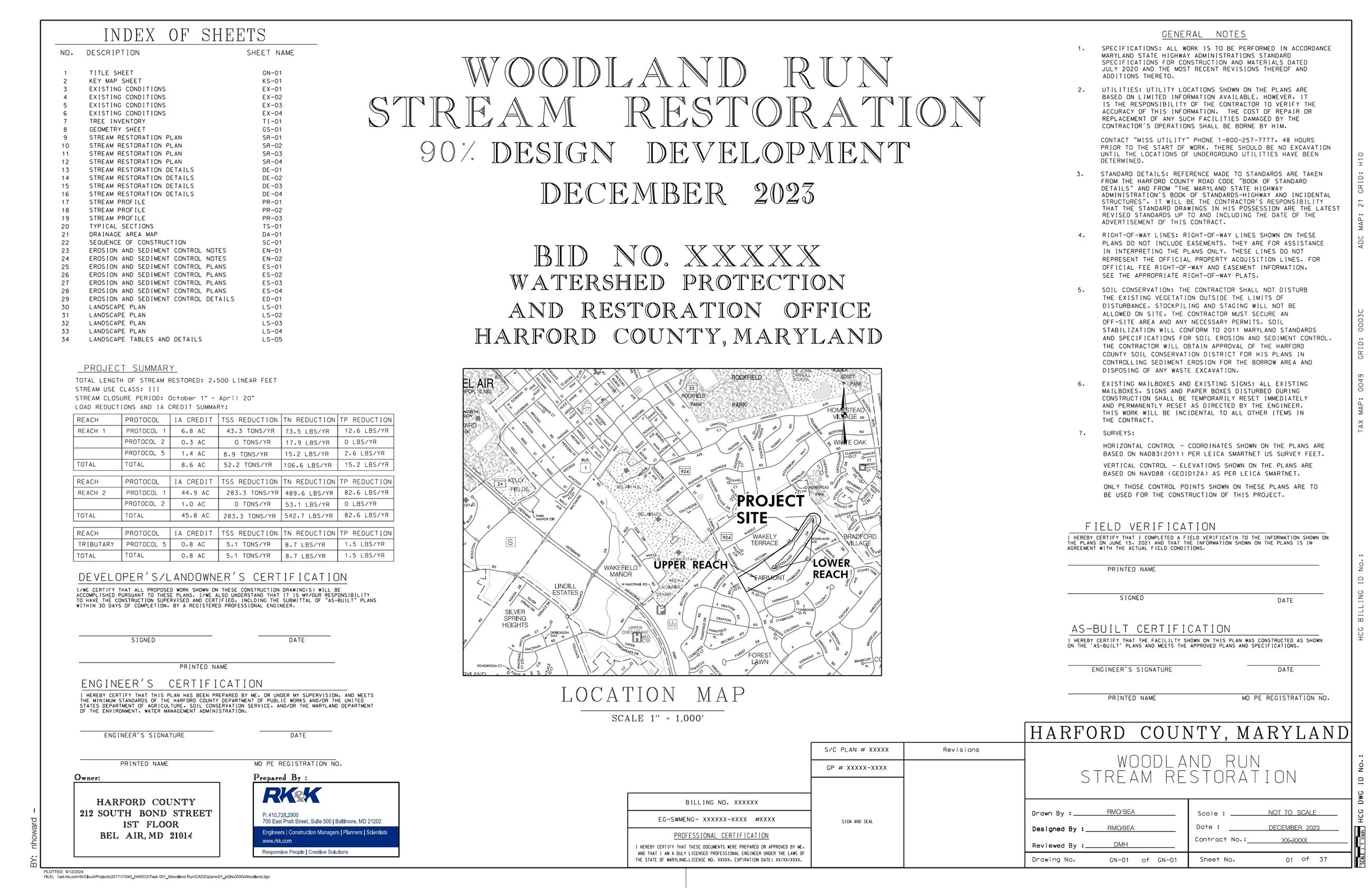 Woodland Run 90 Title Sheet