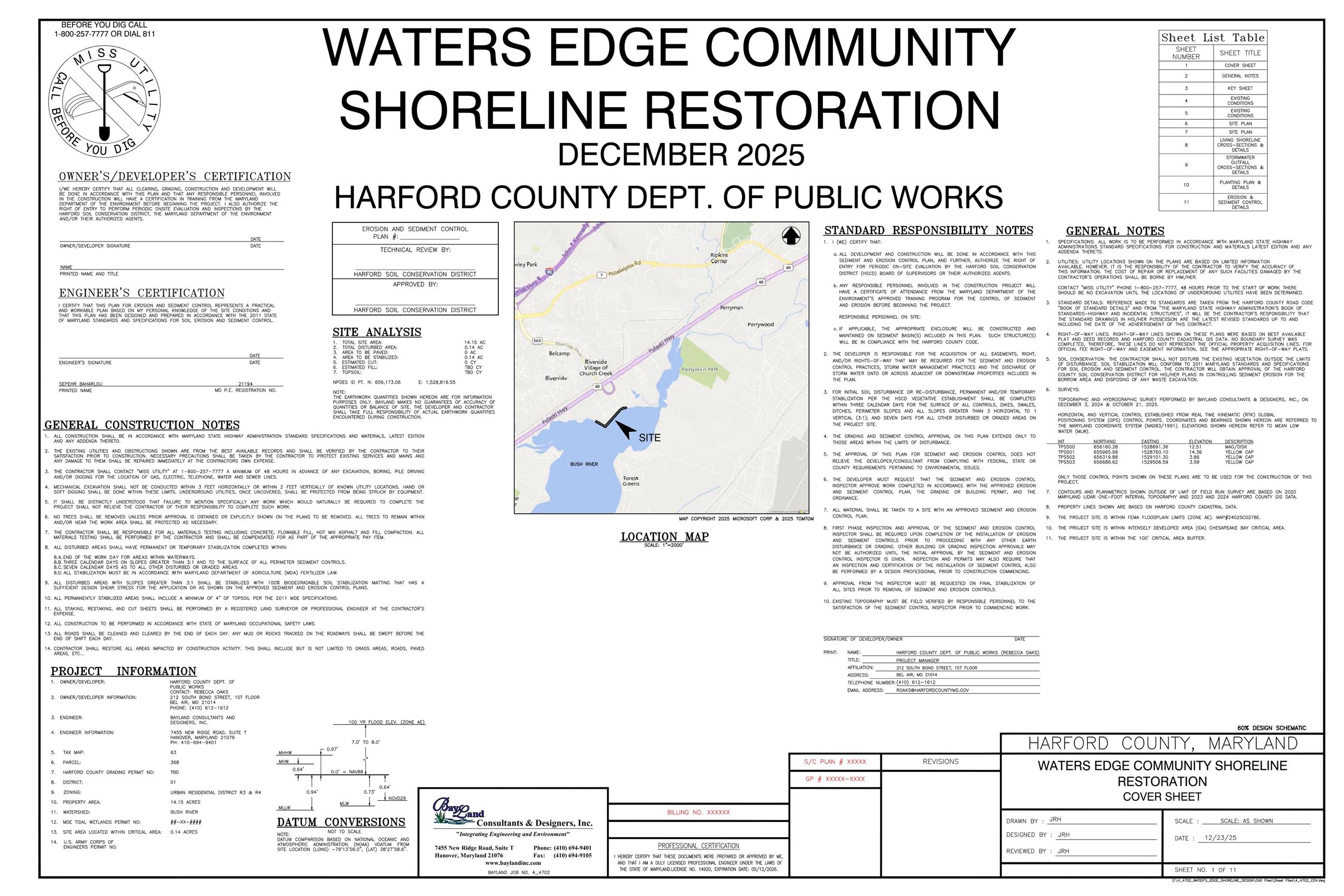 60 WATERS EDGE COMMUNITY SHORELINE RESTORATION